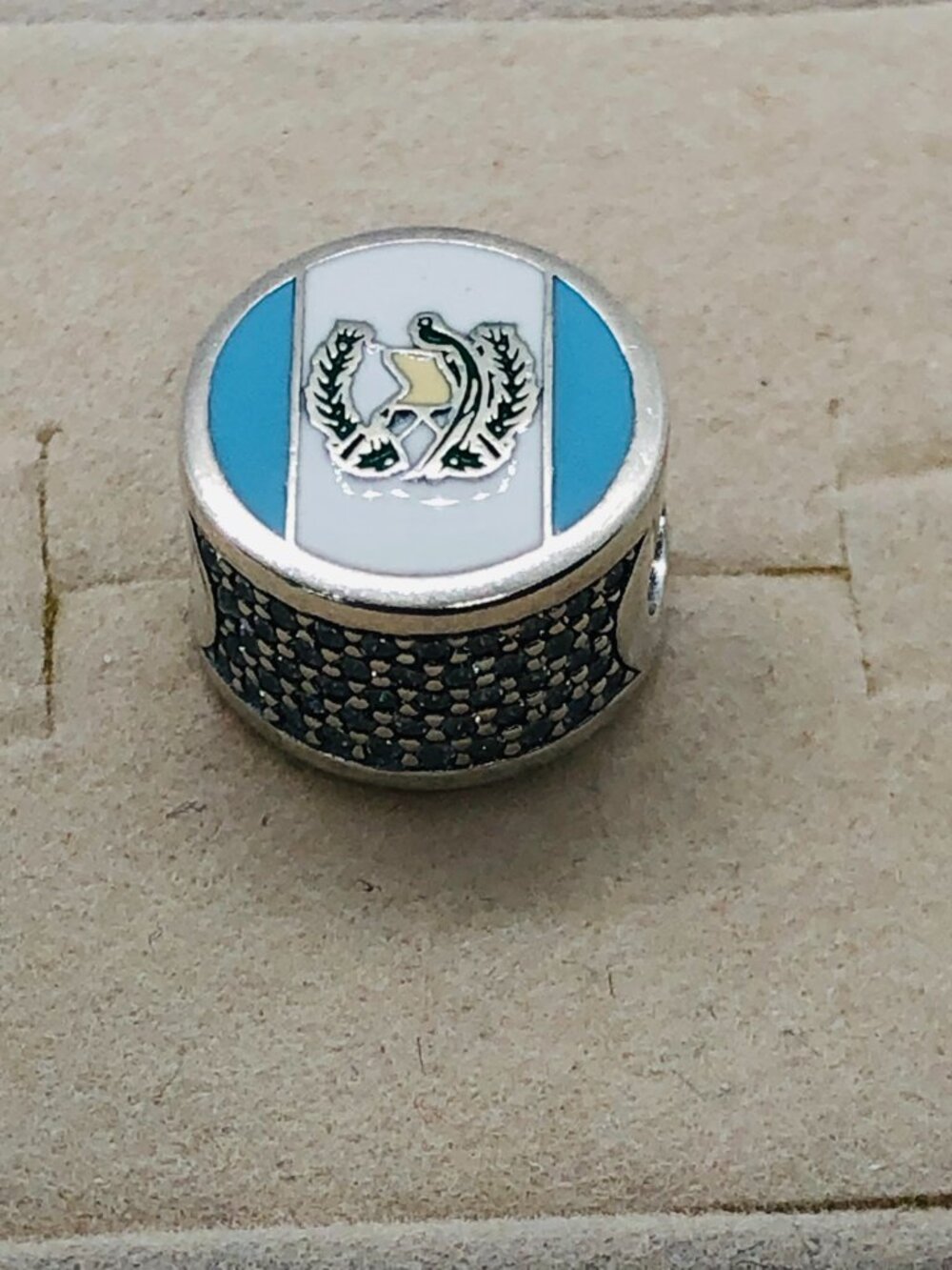 ✨🔥Pandora Guatemala Country Flag Exclusive Moments Button Charm